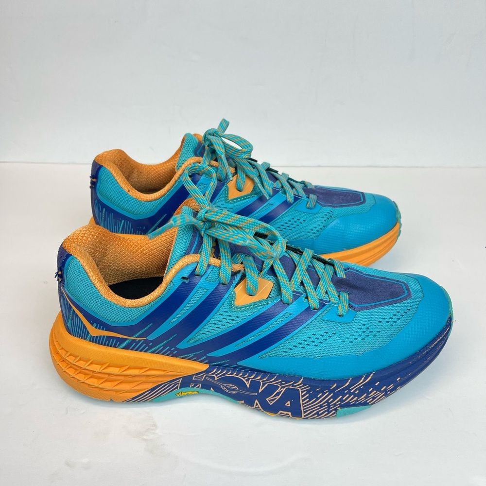 Hoka One One Teal, Orange and Blue Women's Athletic Shoes